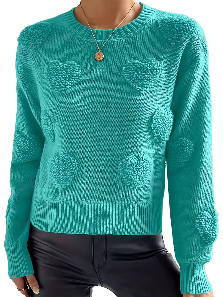 Pull vent paresseux floqué avec perles pour femme, pull tricoté ample et polyvalent à l'intérieur et