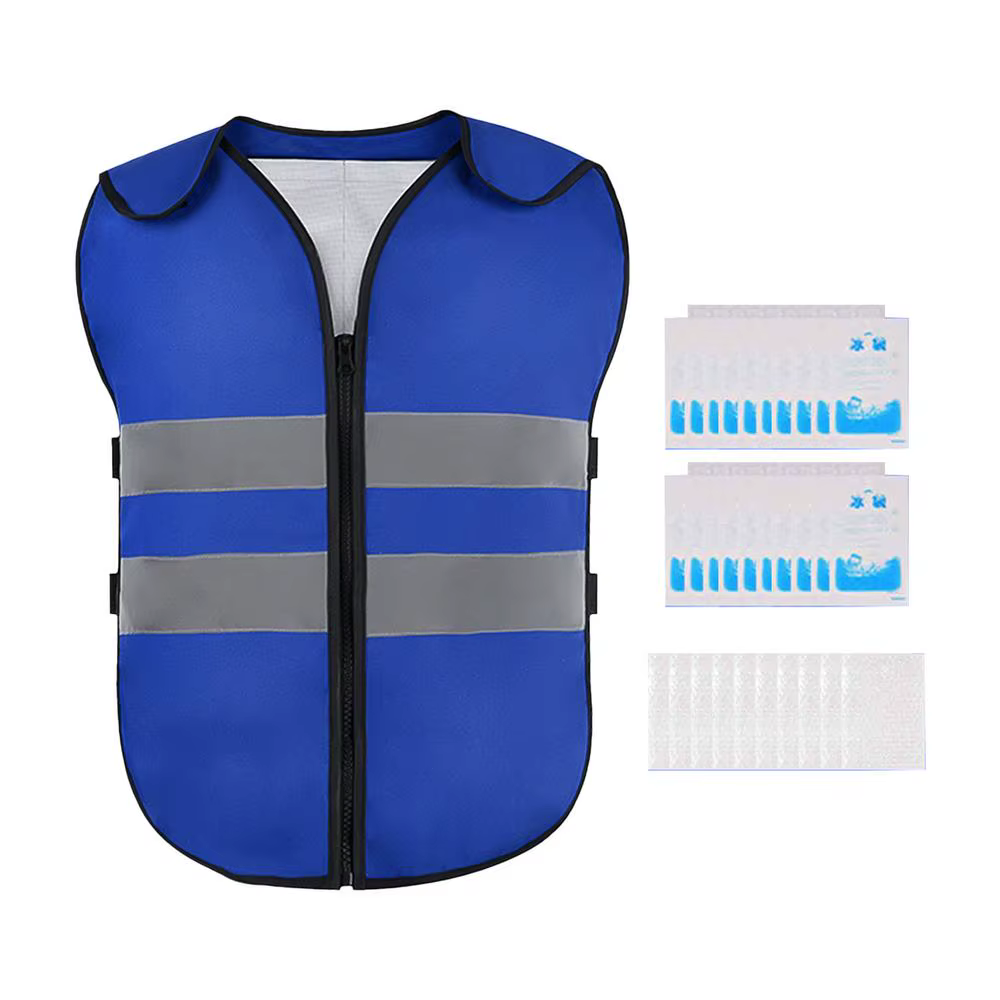 Gilet de refroidissement avec 20 sacs de glace, gilet de glace réglable pour entrepôt, jardinage, tr