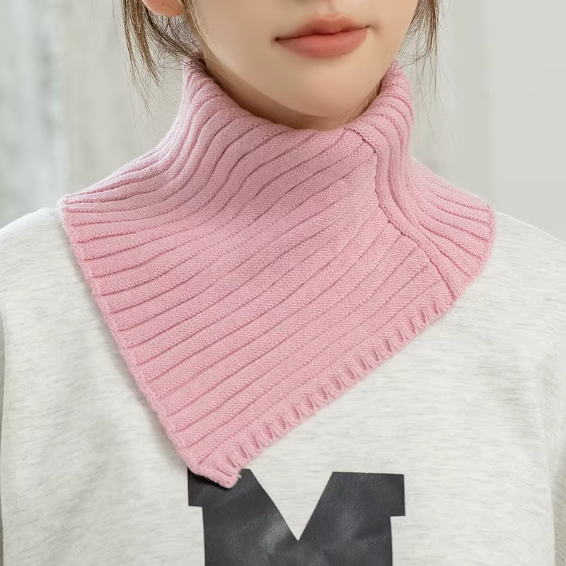 Pull à col haut élastique avec protection du cou, ensemble polyvalent coréen, faux col, solide, chau