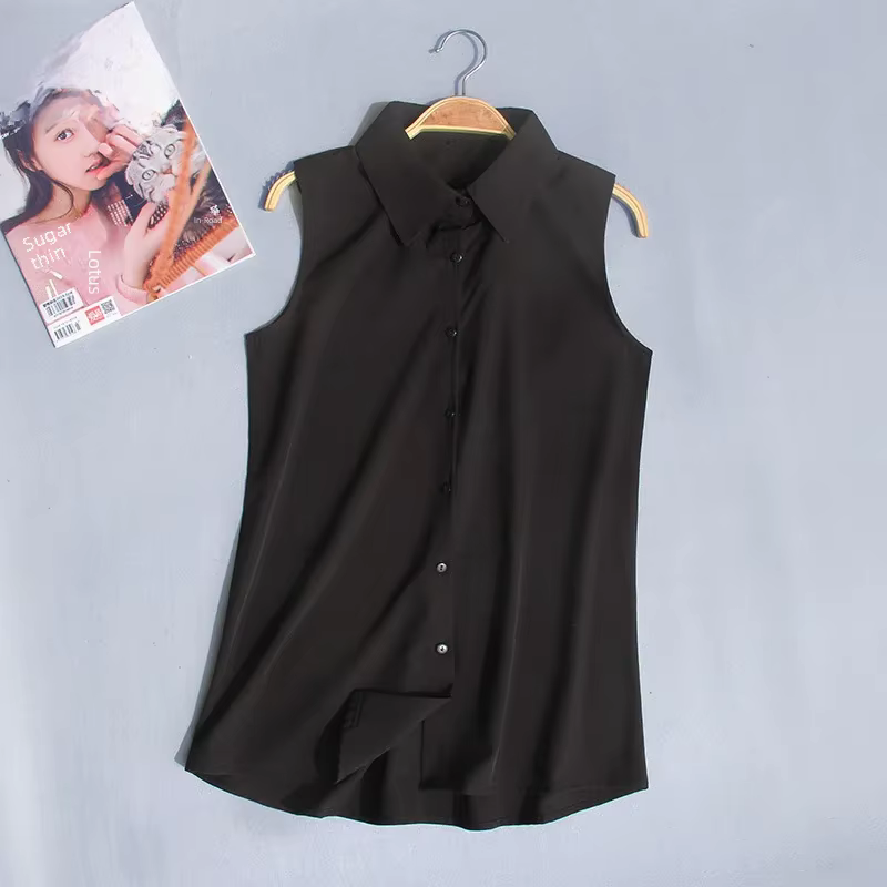 Chemise amincissante blanche sans manches pour femmes, gilet d'épaule, nouveau Style d'été, polyvale