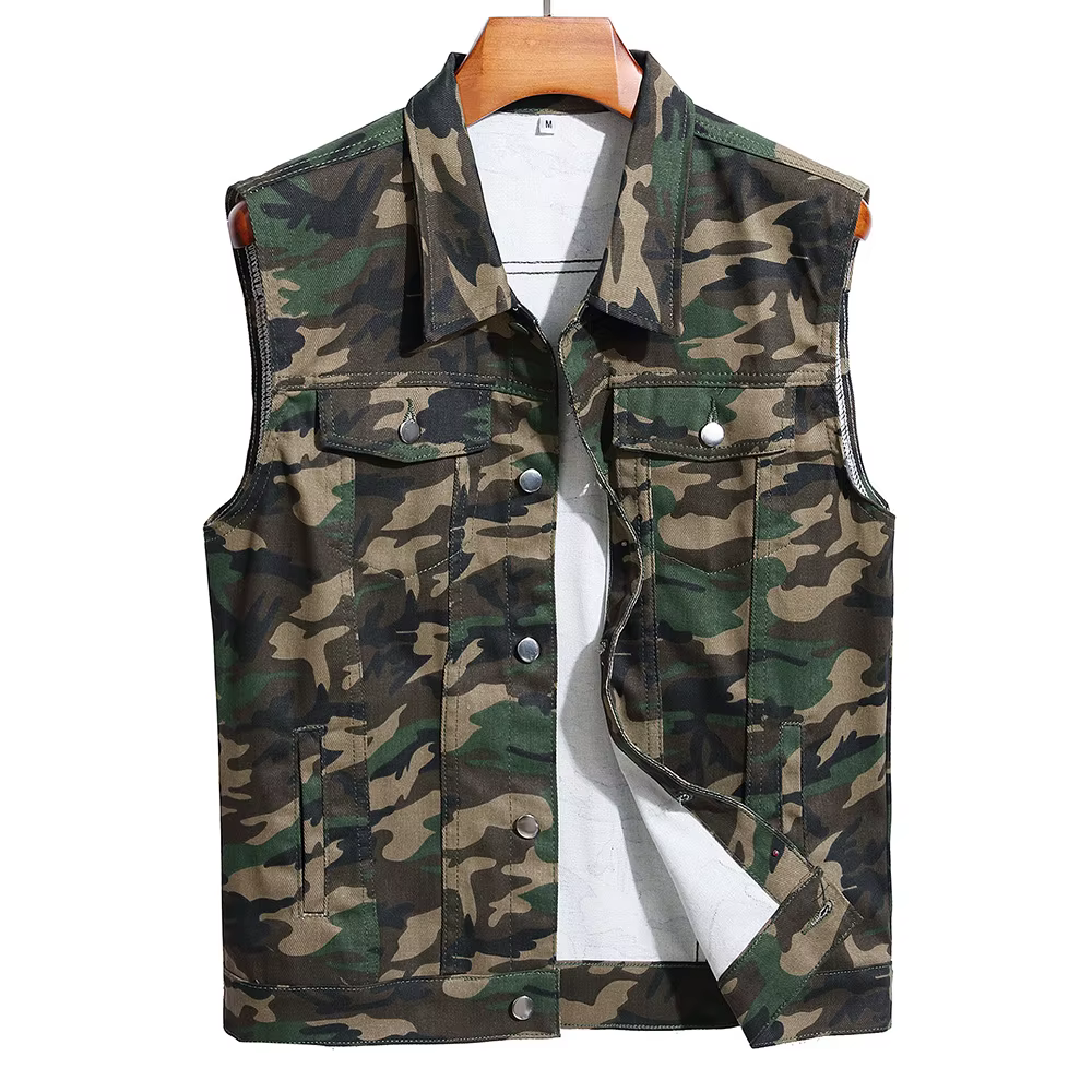 Nouvelle veste en jean camouflage pour homme, décontractée, ample, en coton, style streetwear, vêtem
