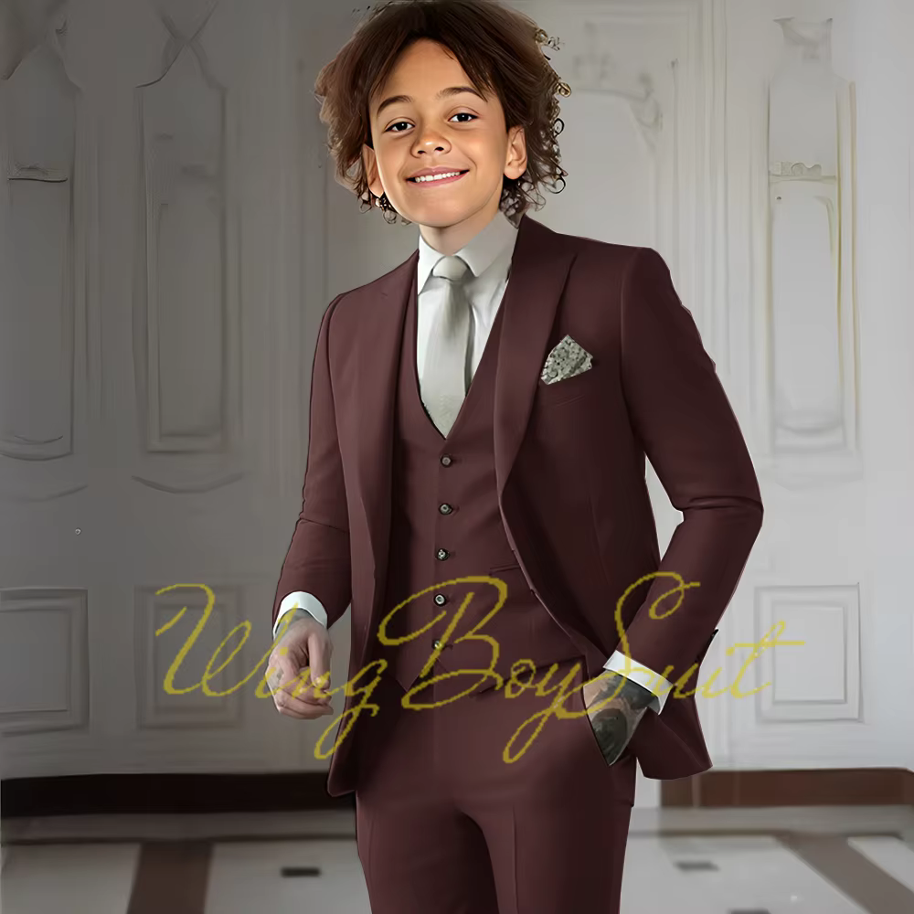 Costume d'été vert clair pour garçons, smoking de mariage pour enfants de 2 à 16 ans, Blazer, pantal