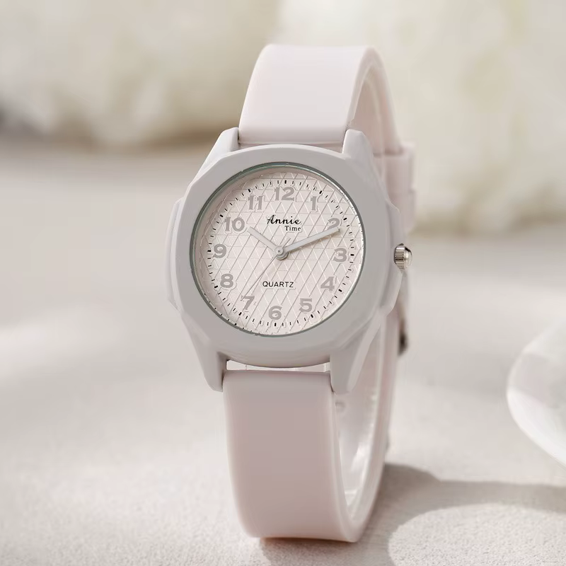 Montre Macaron Student Fresh pour filles et enfants, montre couleur bonbon