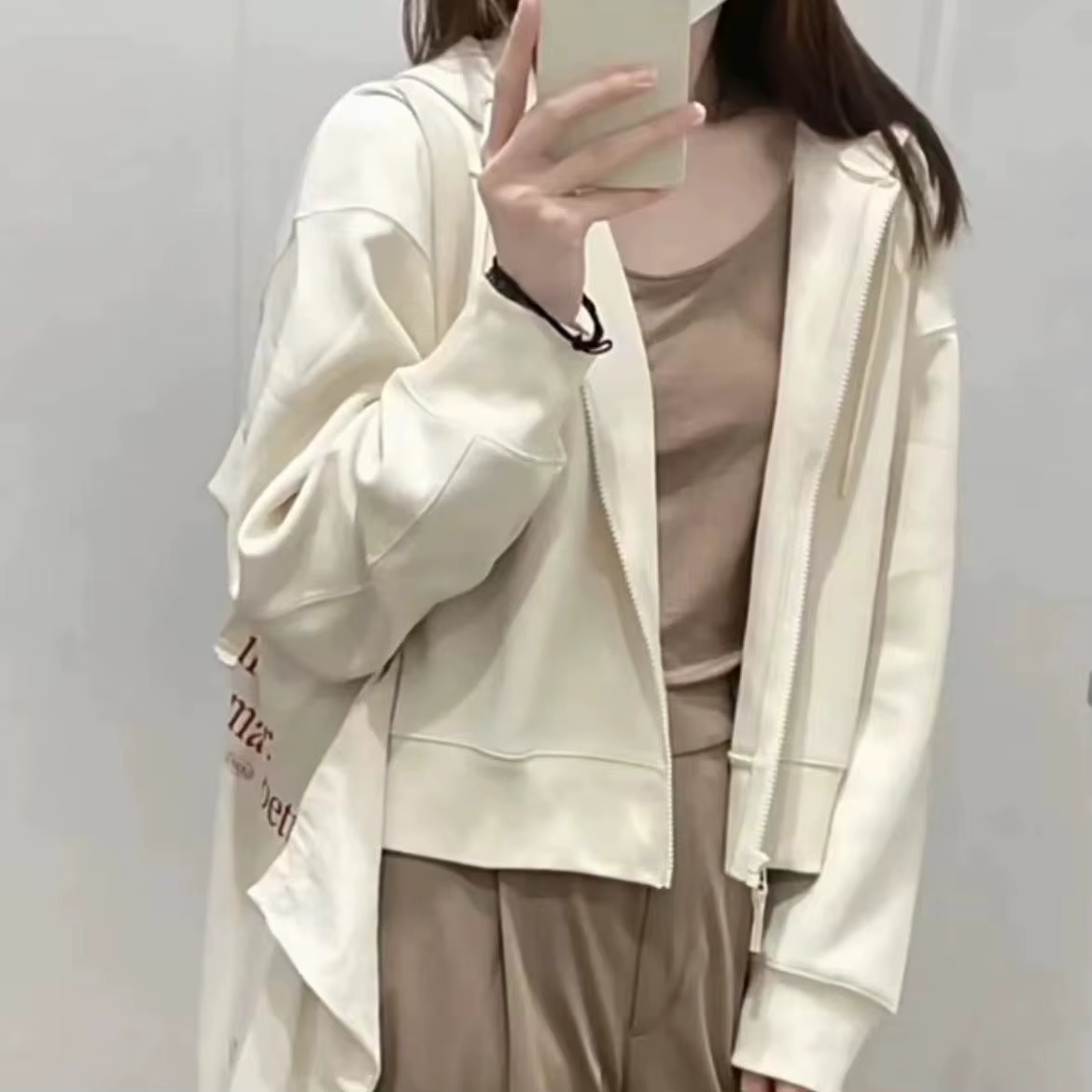 Sweat-shirt pour femmes, manteau fin, Cardigan américain à fermeture éclair, petit haut court, nouve