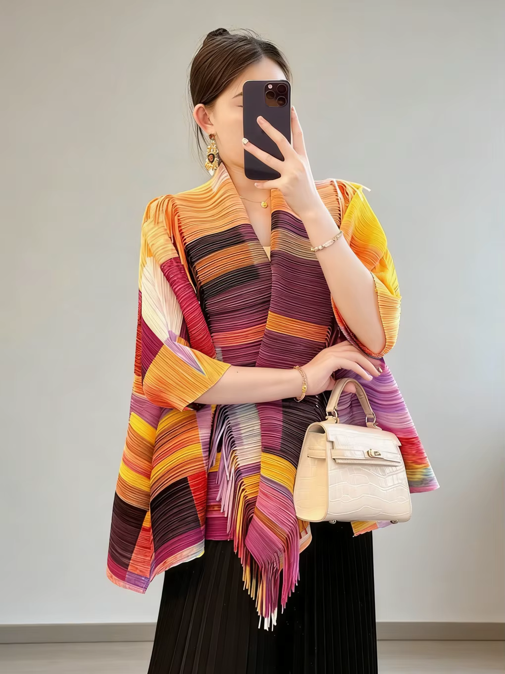 Vêtements d'extérieur châle cardigan à col frangé pour femmes, couleurs vives, veste printemps/été à