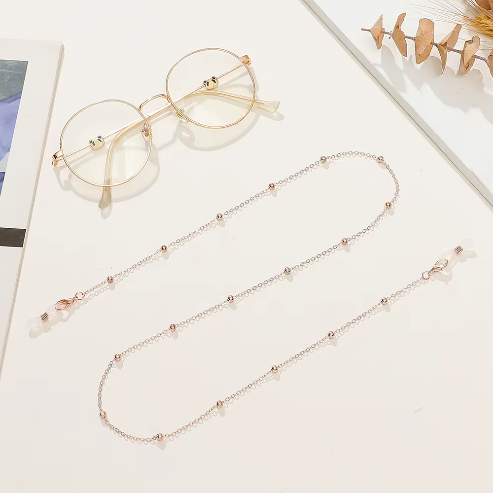 Nouvelle chaîne de lunettes, cordon de masque, chaîne métallique pour lunettes, cordon de suspension