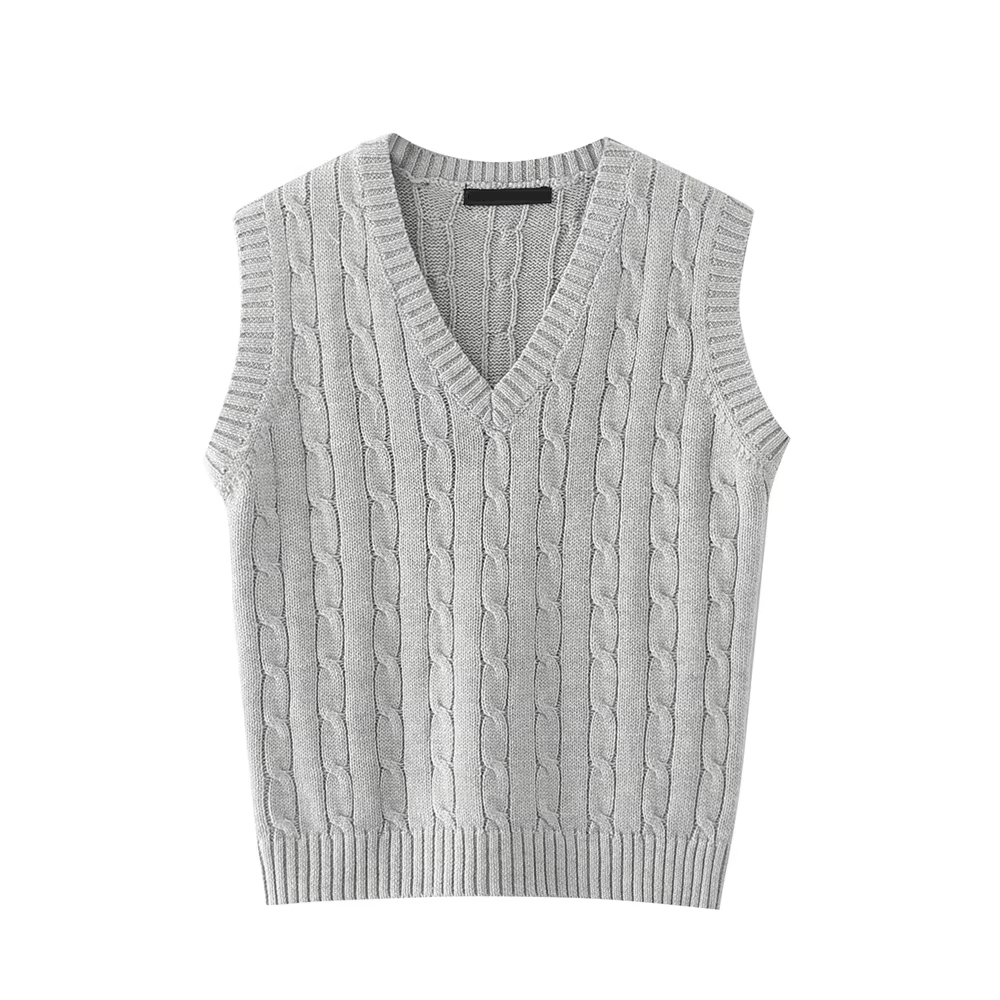 Gilet pull col V femme, pulls tricotés, hauts décontractés, pull mode femme, uniforme classique JK,