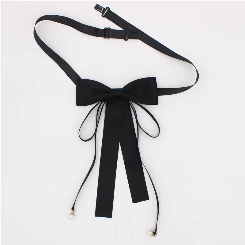 Broche à nœud papillon en perles coréennes, épingles à col de chemise de style collège féminin, acce