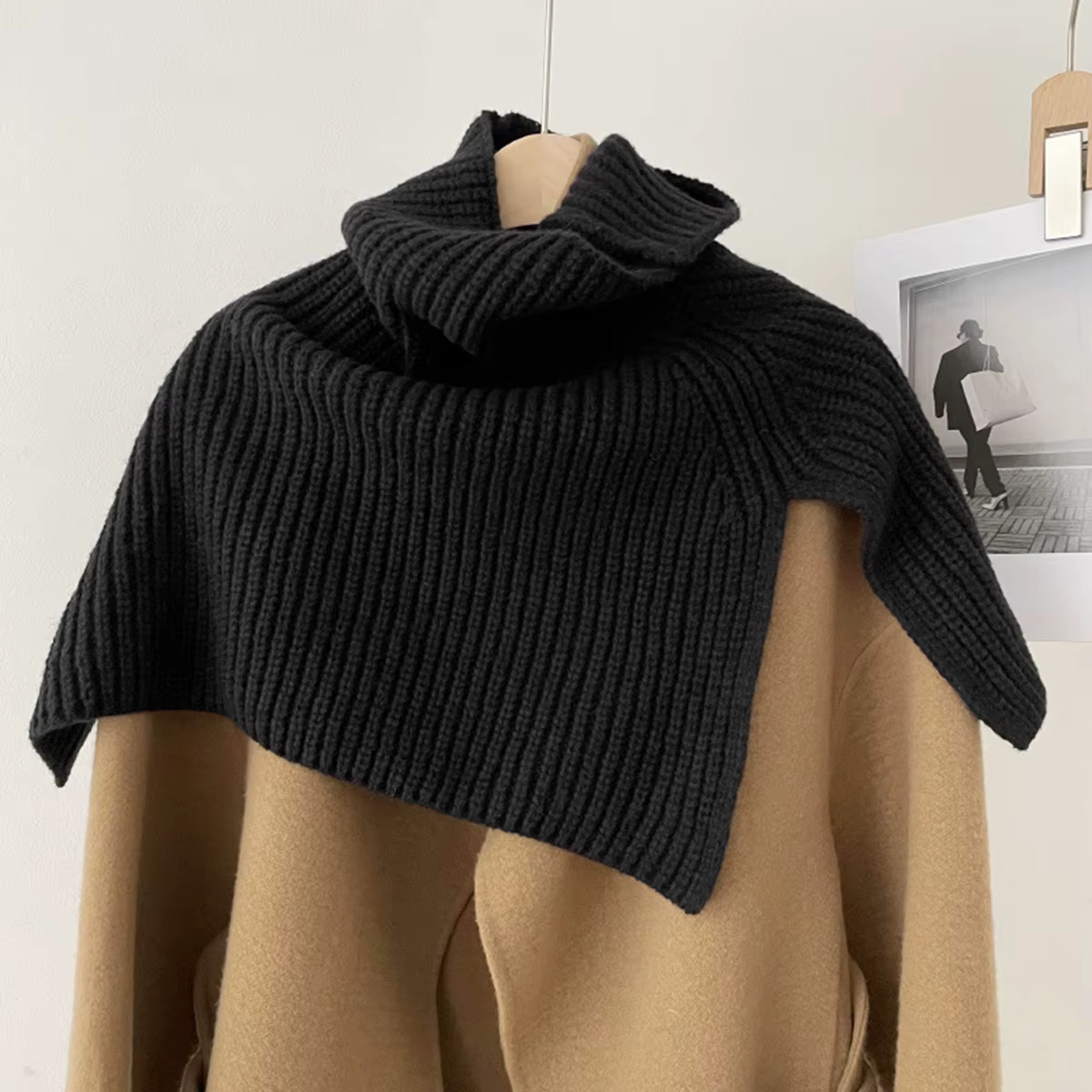 Pull écharpe col roulé Furcal foulard hiver femmes écharpe chaude couleur unie cou couverture dame m