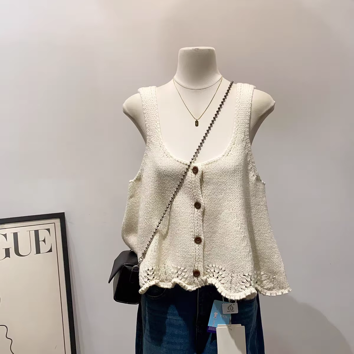 Femmes tricot gilet printemps automne vert bleu rouge blanc jaune sans manches pull gilet vêtements