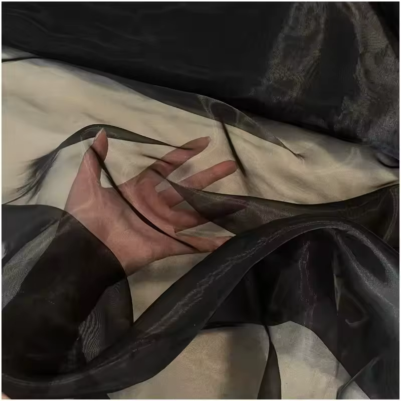Robe en tissu Organza transparent mat vert sauge, chemisiers, robes de mariée, robes formelles, déco