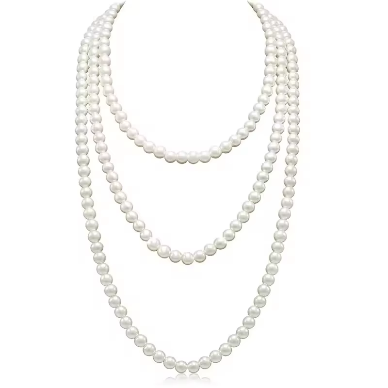 Collier de perles pour femme, long pull, bijoux, accessoires de robe, cadeau pour fille, mère, nouve