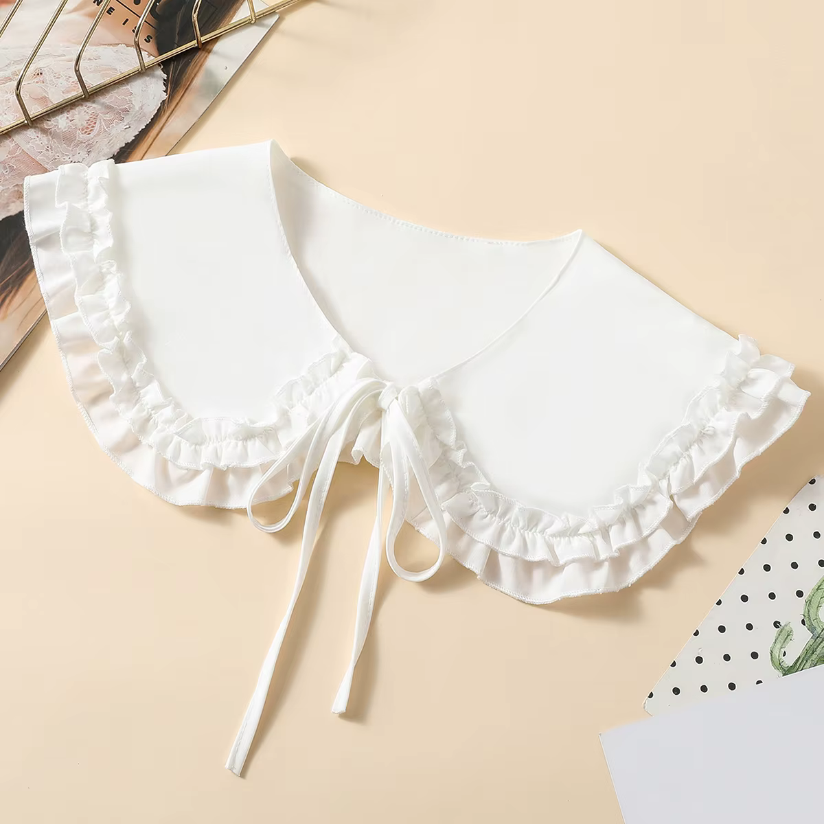 Nouveau bord ondulé pour femmes, décoration, mode châle, épaule détachable, faux col polyvalent