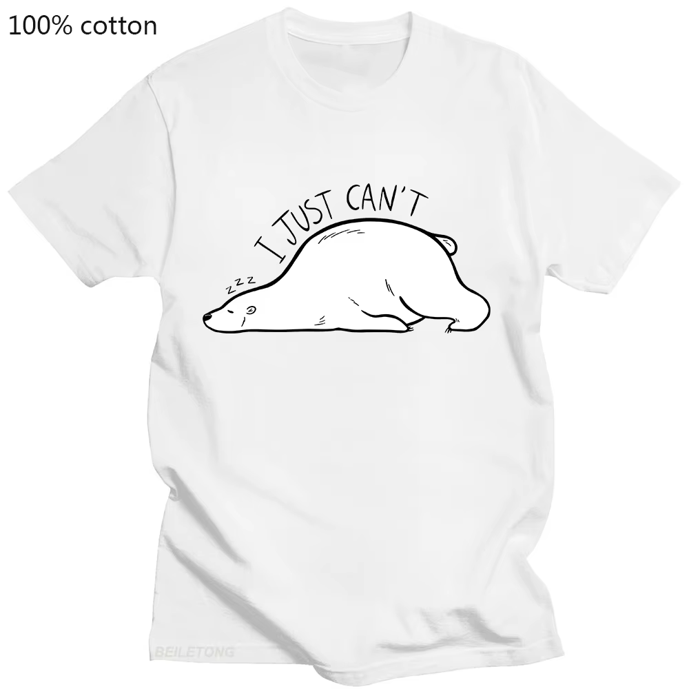 Femmes T-shirts Ours Polaire Animal QUE JE ne Peux pas Lettre Imprimer Des Vêtements De Mode Casual