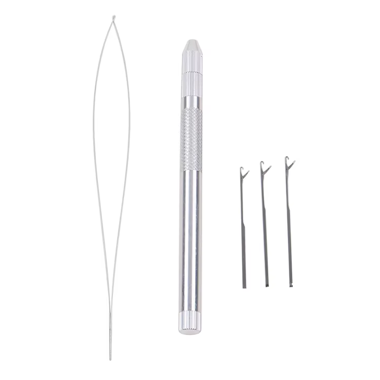 (1 boucle + 3 aiguilles) 5 ensembles/lot enfile-boucle aiguille de traction utilisée avec des pinces