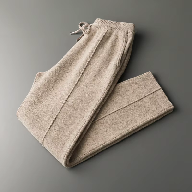 100% laine mérinos pull hommes costume col Cardigan pantalon ensemble intelligent tricots décontract