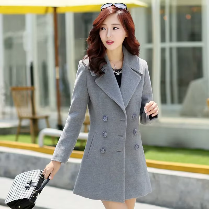 Manteau en laine mi-long pour femme, veste pour femme, version coréenne, mode élégante, automne, hiv