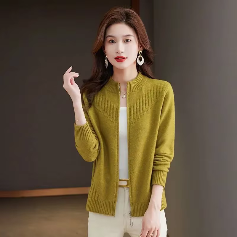 Nouveau pull pour femme, manteau de haute qualité, cardigan court en maille coréenne printemps-autom