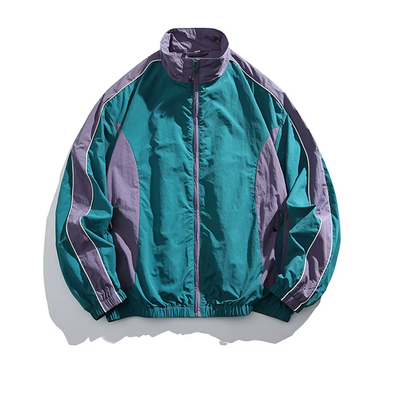 Veste streetwear japonaise rétro pour jeunes - Coupe-vent imperméable à col montant pour hommes Vest