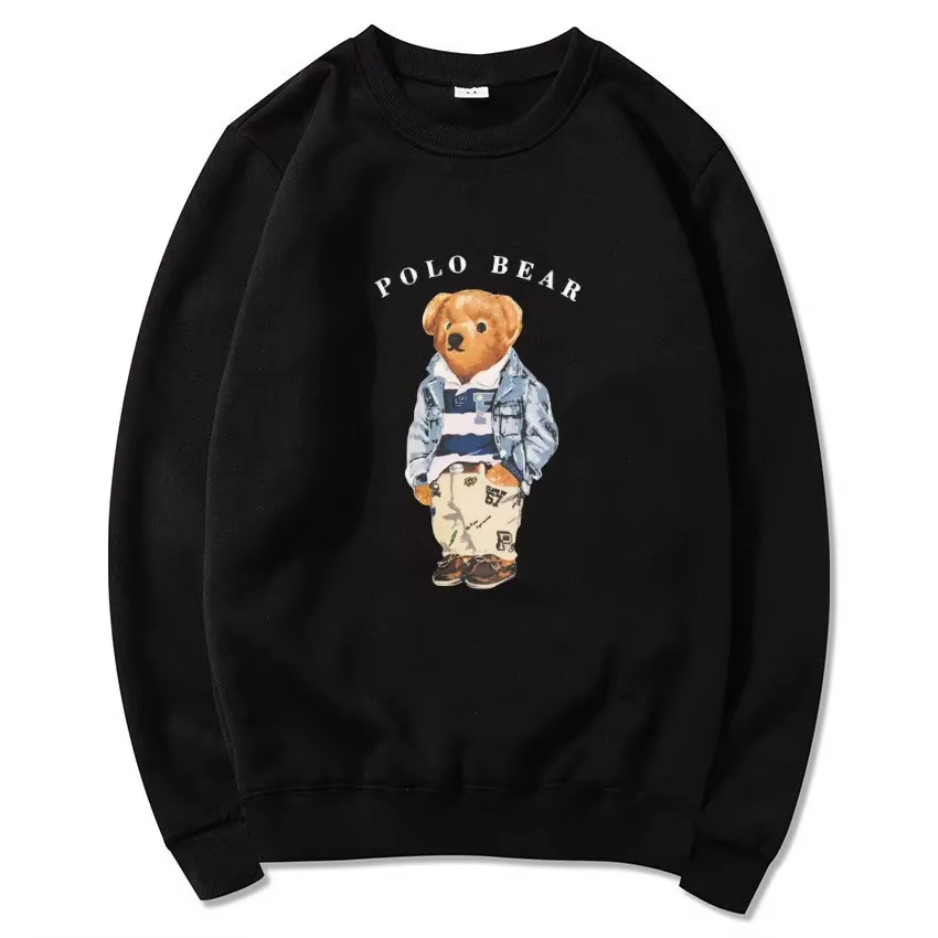 Pull-over décontracté confortable et polyvalent, sweat à capuche tendance à motif ours en peluche