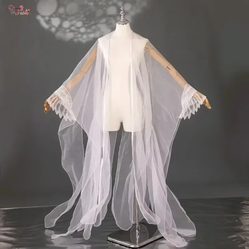 Cardigan Hanfu féerique élégant pour femmes, manteau en Tulle et mousseline de soie ancienne avec gr
