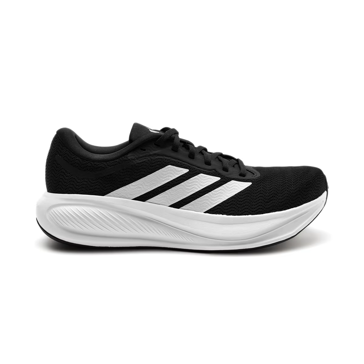 Adidas 2026s Nouvelles Chaussures de Course Respirantes en Maille Noires et Blanches Confortables Ba