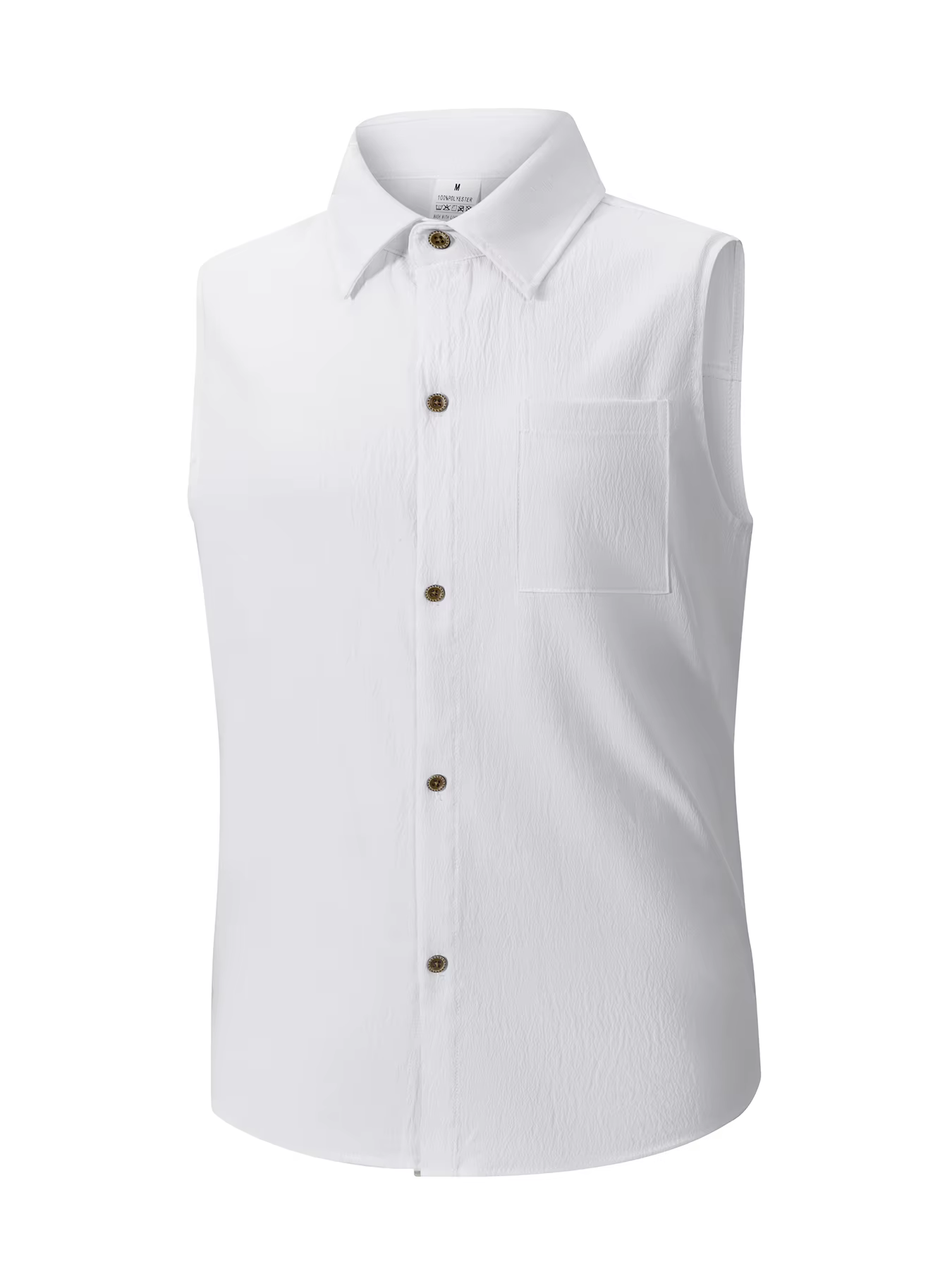 Chemise sans manches pour homme à col cubain, douce, durable, vintage, boutonnée, légère et respiran