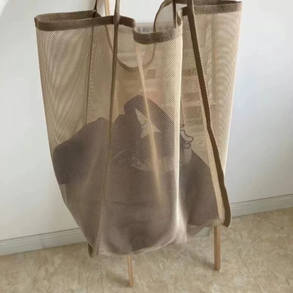 Sac de plage en maille léger, respirant et à séchage rapide, idéal pour les voyages à la plage, les 