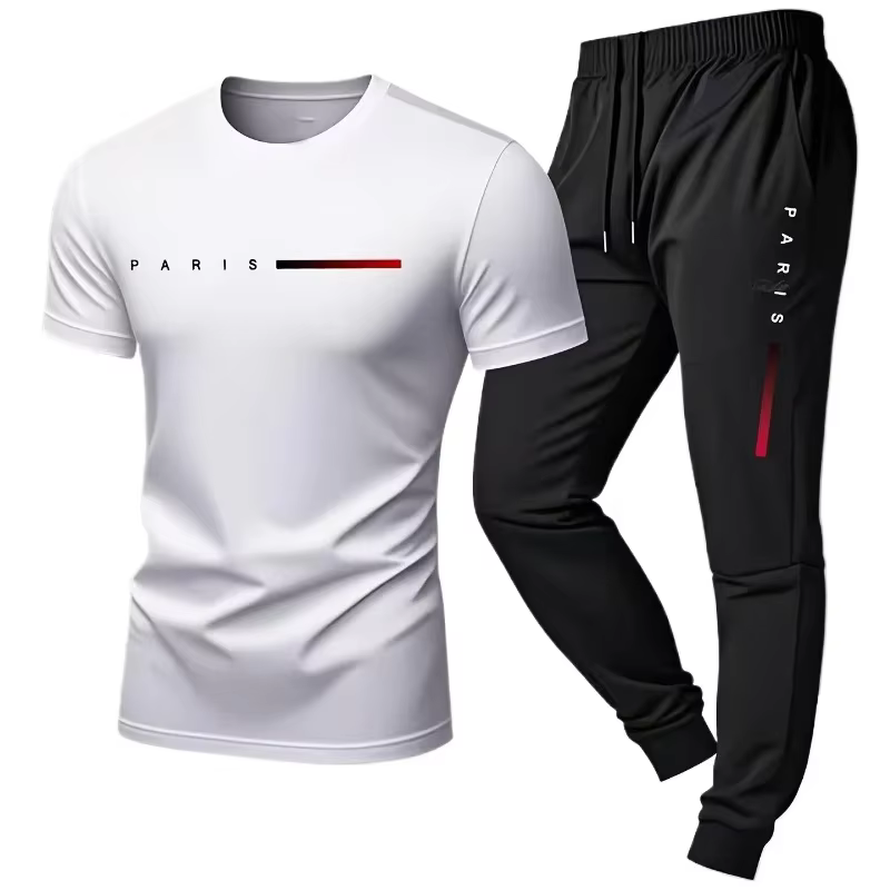 PARIS costume décontracté pour hommes printemps et été nouveau style lettre imprimée tendance améric