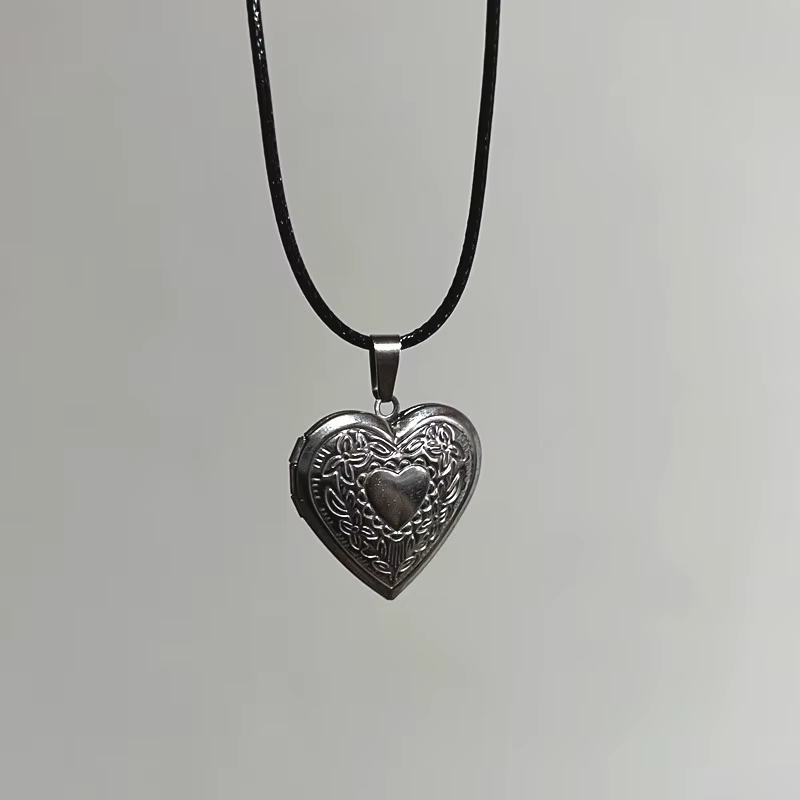 PU peut ouvrir le collier pendentif cadre photo