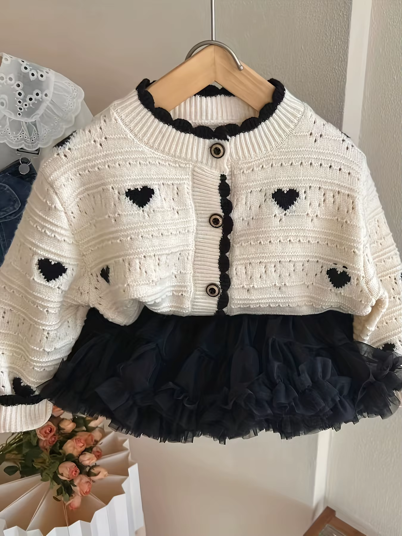 Nouveau Cardigan pull d'automne pour filles, veste pour bébé fille de Style coréen à manches longues