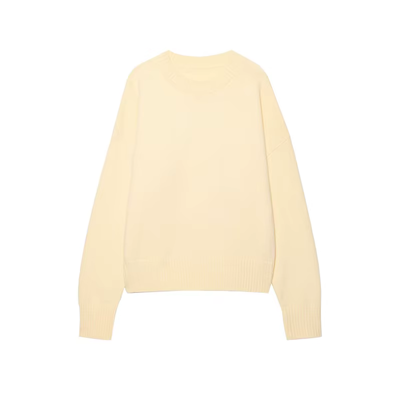 Mode gris col rond tricoté pull femmes à manches longues surdimensionné pull haut 2025 automne femme