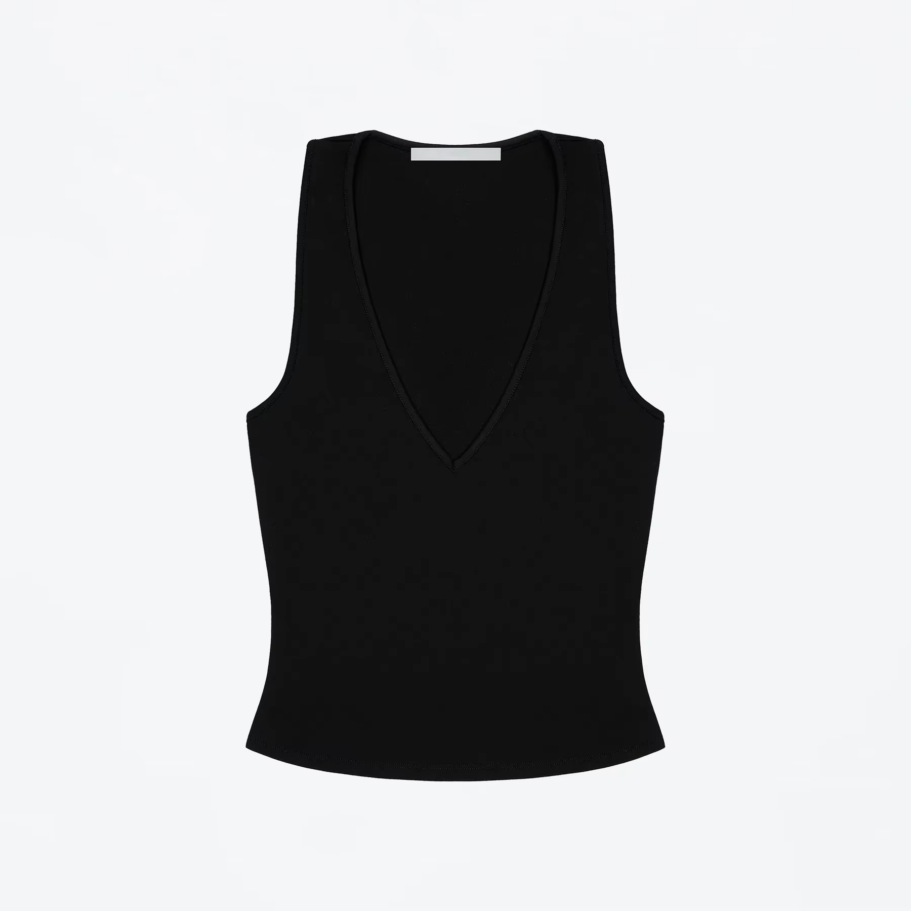 Débardeur pour filles à col en V, bretelles larges, décolleté bas, sans manches, coupe ajustée, styl