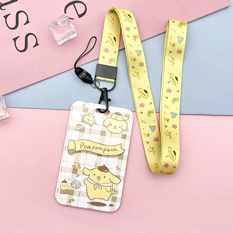 Cinnamoroll porte-Badge d'identification sangle de cou pendentif Kuromi porte-cartes lanières filles