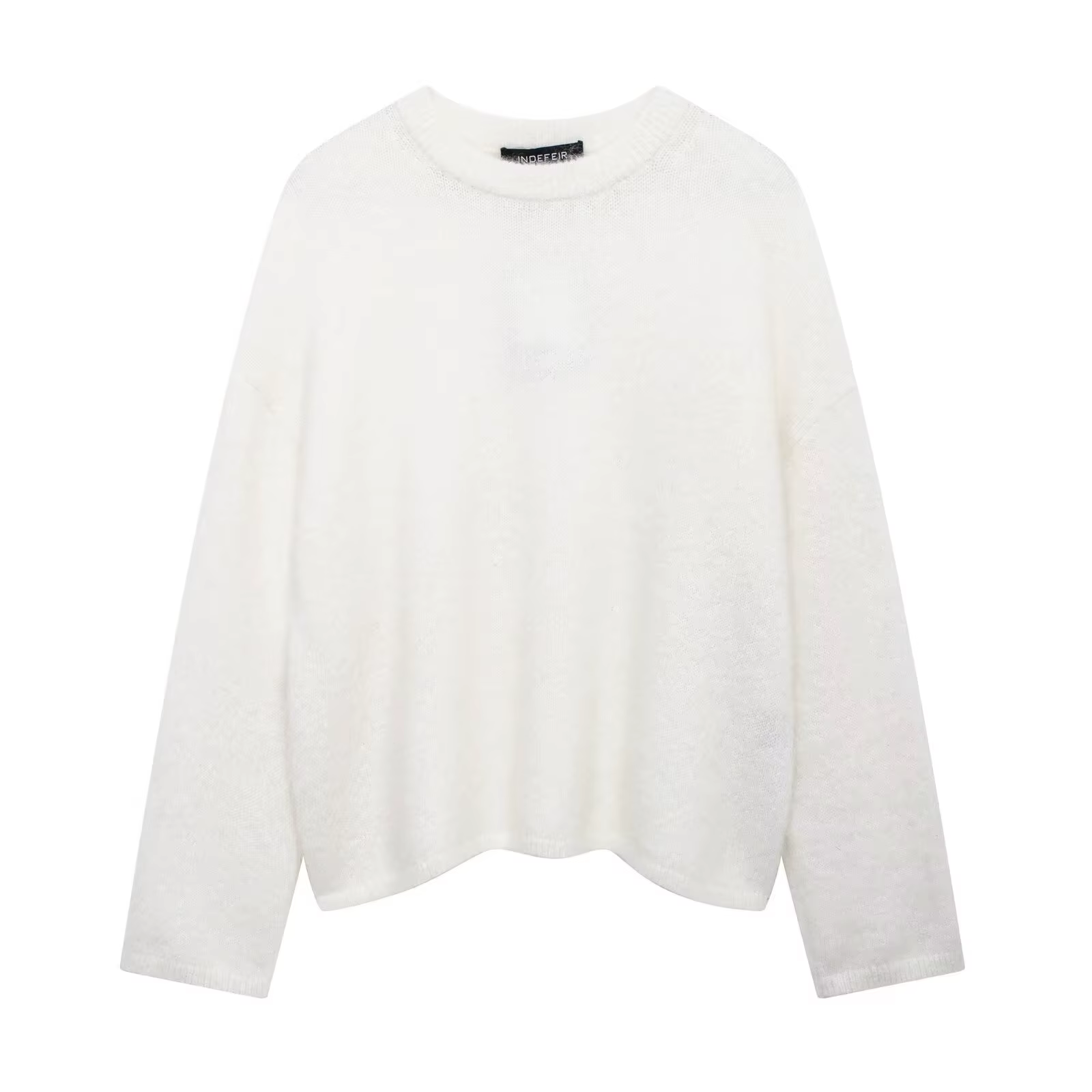 HH Vintage rouge col rond pull pull pour femmes décontracté à manches longues tricots amples 2024 no