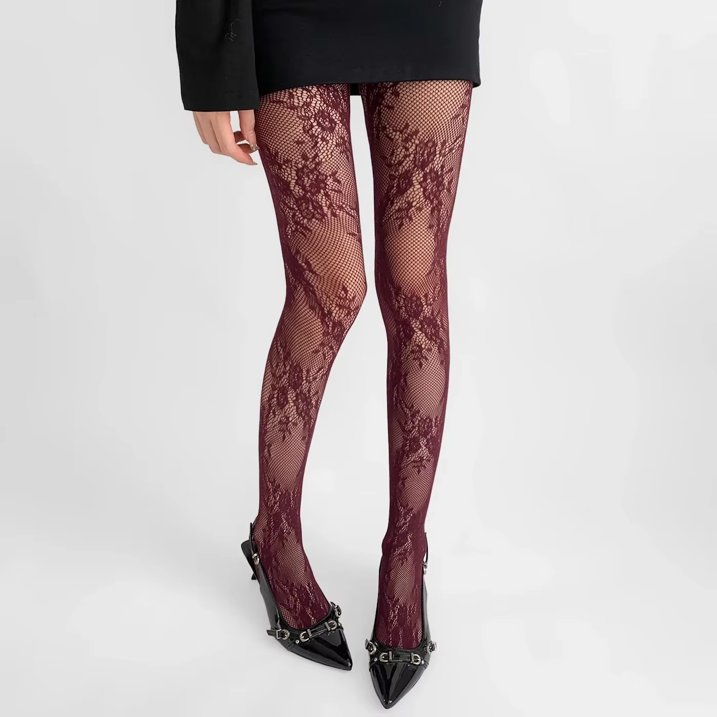2025 nouveaux collants femmes Sexy dentelle florale cuisse haute bas collants Lingerie bonneterie ma