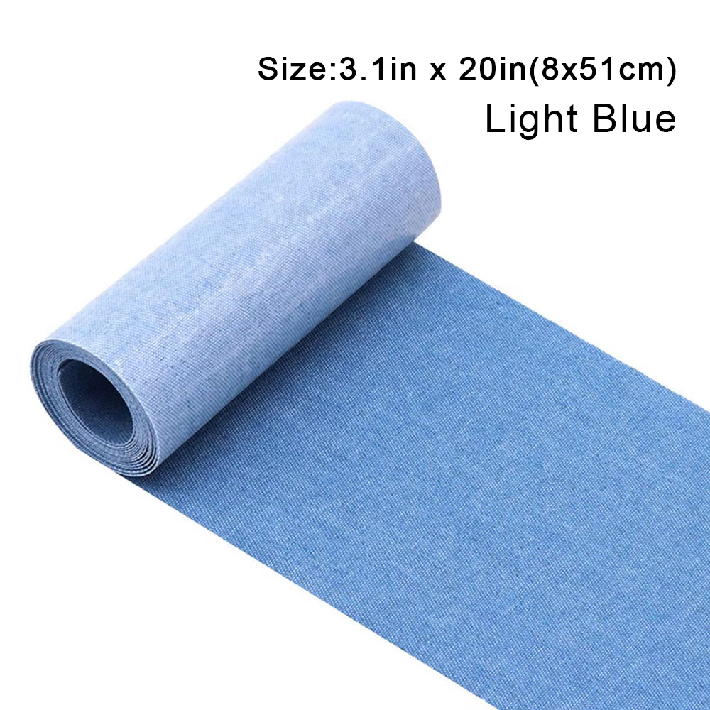 5 couleurs 3,1 pouces x 20 pouces Denim fer sur patchs Jean réparation pour pantalons sacs vêtements