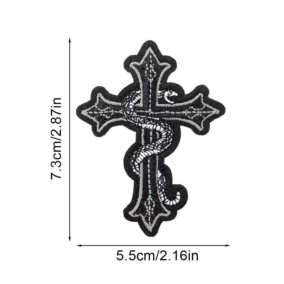 Punk crâne noir croix carte à jouer fer à coudre broderie Badge patchs bricolage T-shirt chapeau sac