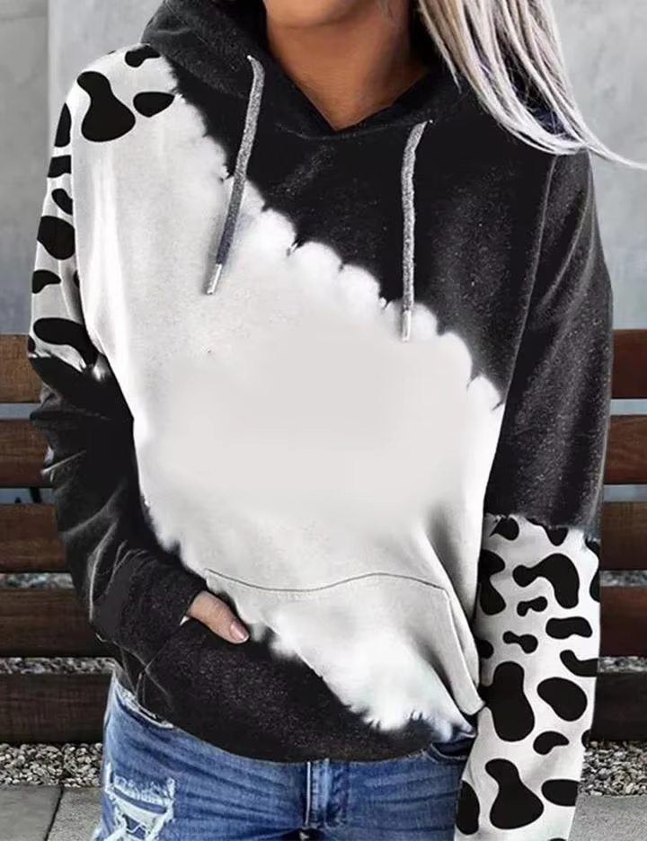 Pull à capuche 3D pour hommes et femmes, sweats à capuche grande taille, sublimation, blanc, polyest