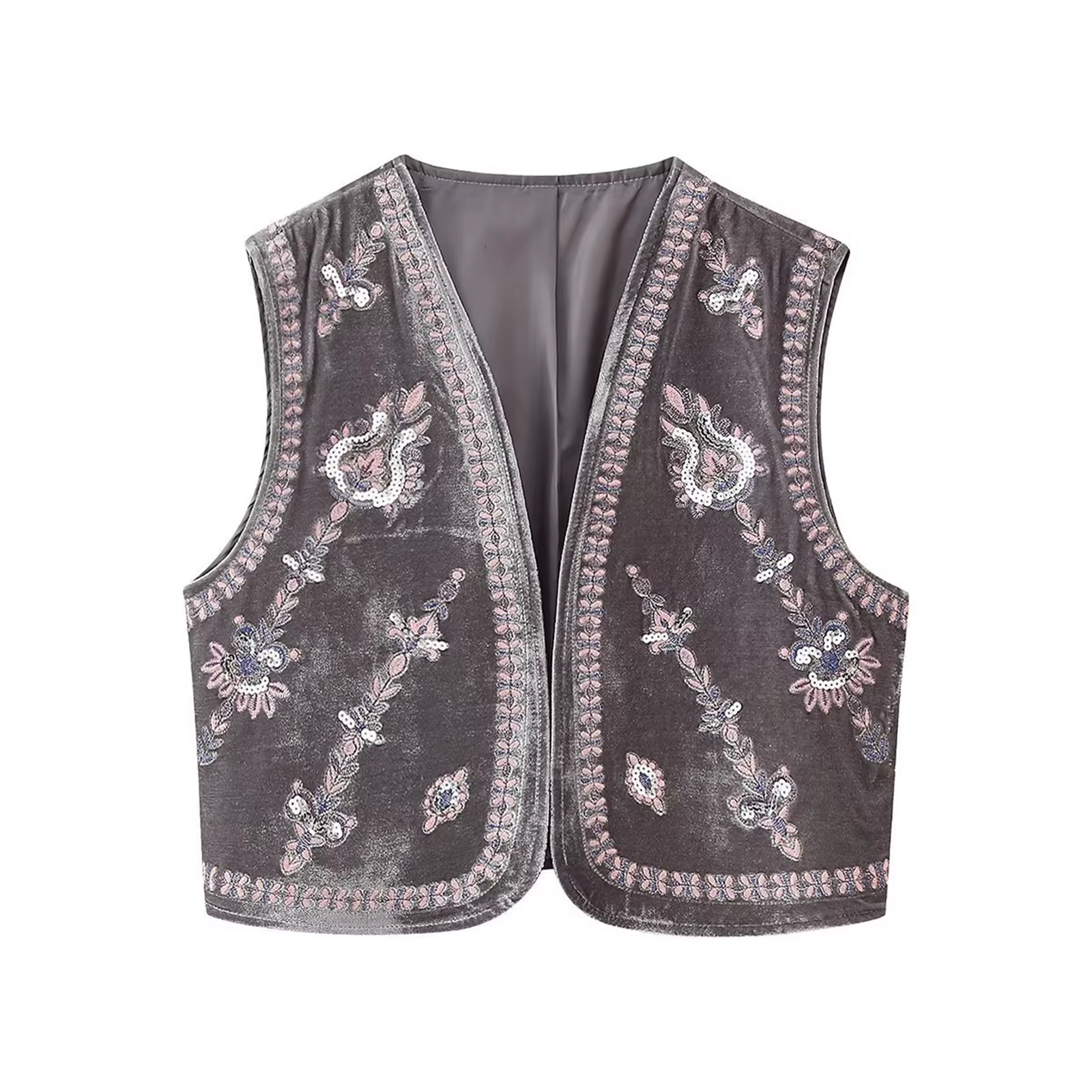 Cardigan Classique en Glaçage Brodé pour Femme, Vêtement d'Extérieur en Velours
