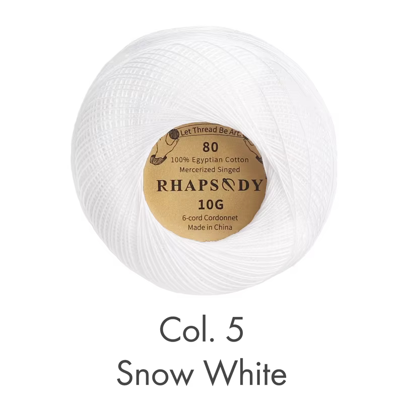 Rhapsody taille 80 qualité supérieure 23 couleurs coton égyptien Crochet, tapotement, fil à tricoter