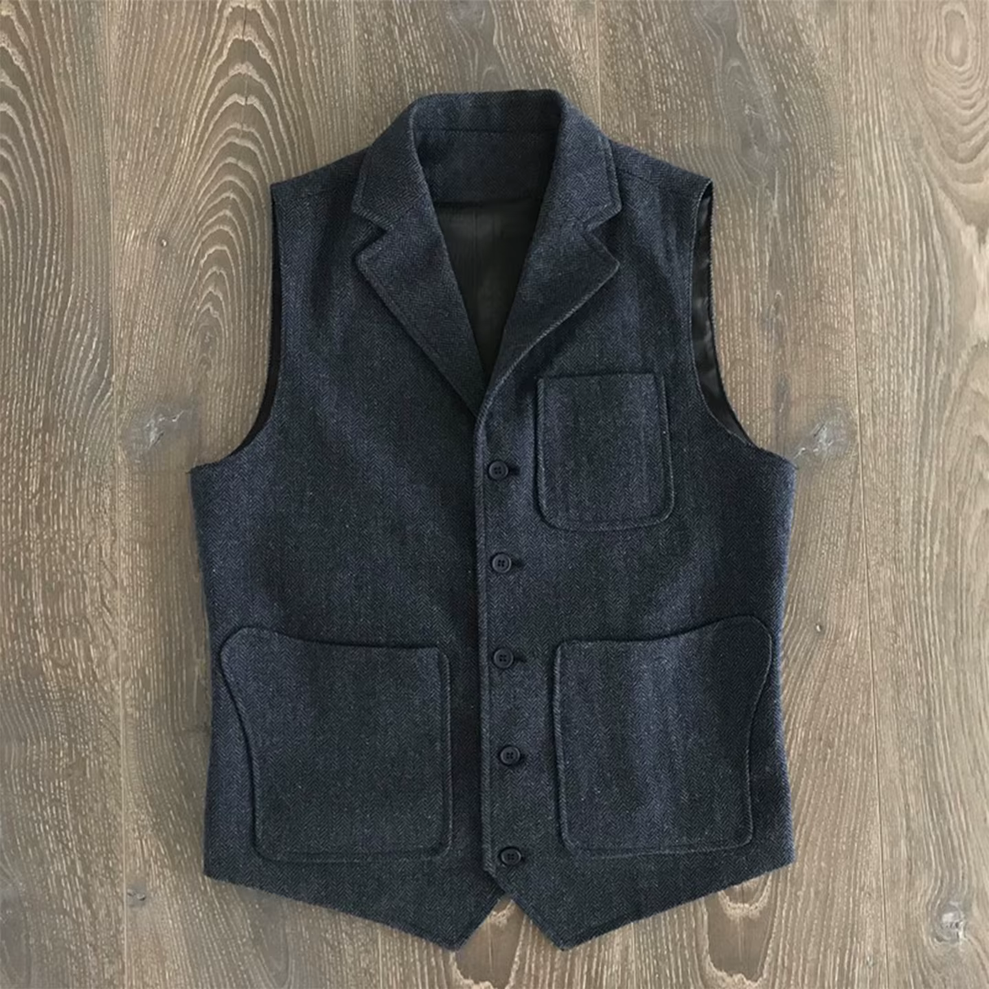 Peaky Blinders automne et hiver américain rétro chevrons Tweed laine cranté revers chasse travail gi