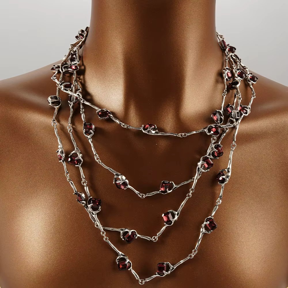 Collier de clavicule en zircone pour femme, style bohème, haut de gamme, contre-indiqué, accessoires