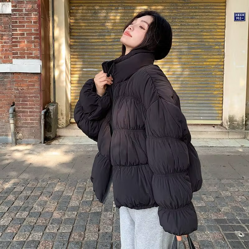 Veste en duvet de coton pour femmes, Style court pour petites figurines, nouvelle veste bouffante à 