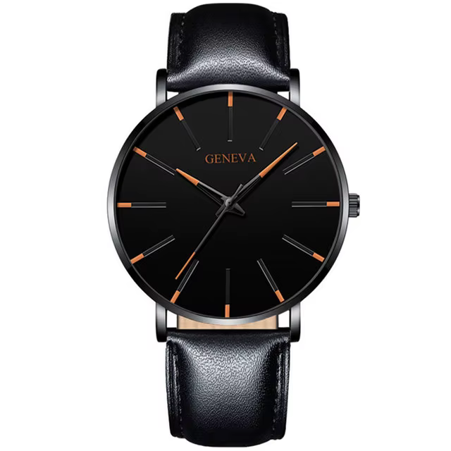 Montre minimaliste pour hommes, Ultra fine, Simple, Business, ceinture en maille, Quartz, montre-bra