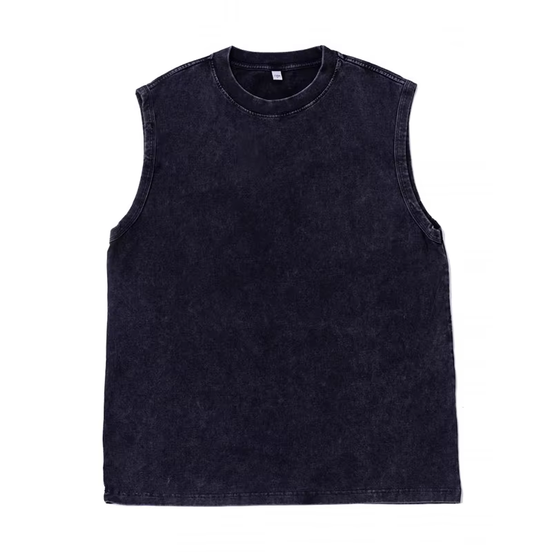 Gilet personnalisé mode de rue T-shirt sans manches Logo brodé 100% coton chemise impression marque