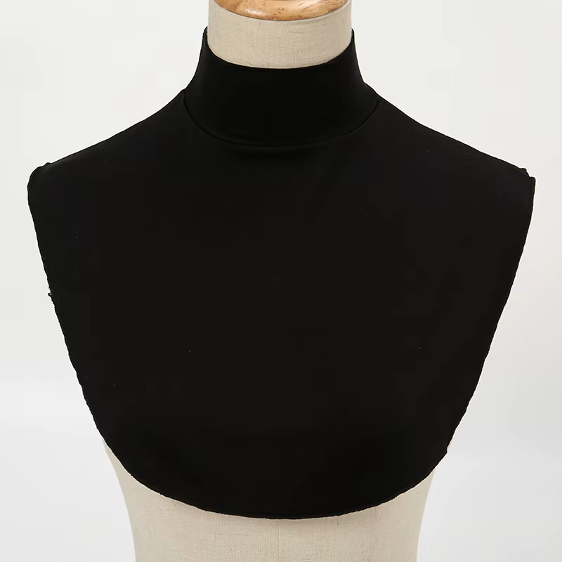 Faux col roulé en Modal pour femmes, Extensions Hijab islamique, couleur unie, faux col, demi-haut,