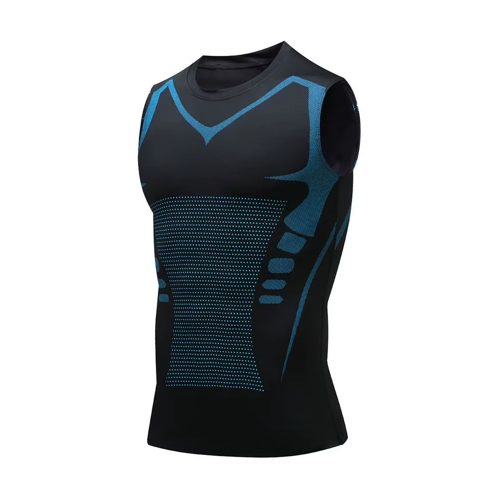 Nouveau Gilet de Sport Sculptant Respirant Ionique Sans Manches, Gilet Moulant Confortable pour Homm
