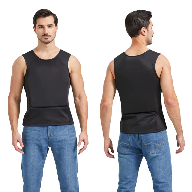 Gilet de sécurité interne extensible dissimulé IIIA PE, doublure extérieure flexible et ajustée
