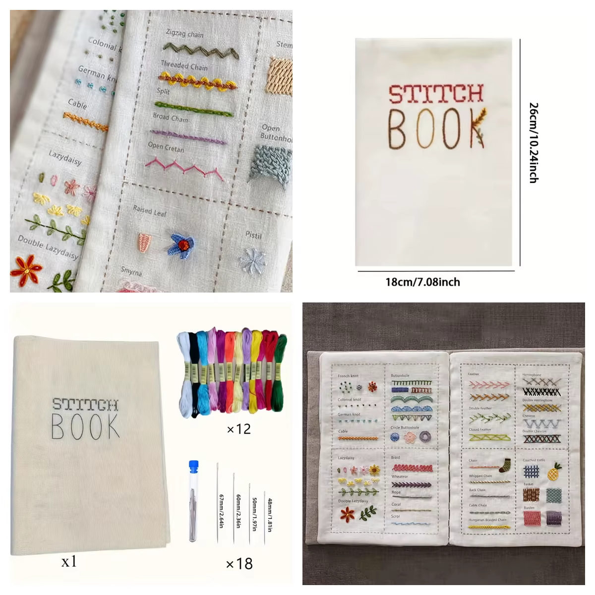 Collection multi-points pour débutants, livre de points, Guides de broderie à coudre, outils de bric